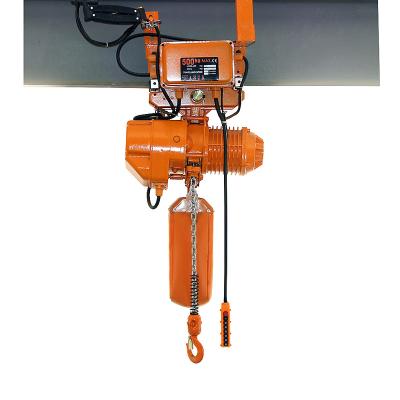 China Factory Manufacturer 220v 380V 0.5 Ton 5 Ton Electric Chain Hoist With Electric Trolley Customized Customized for sale