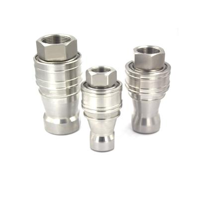 China Stainless Steel KZF 1/4 Inch BSP/NPT Thread 304/316 Quick Release Hydraulic Connectors &stainless Steel Hydraulic Couplings for sale