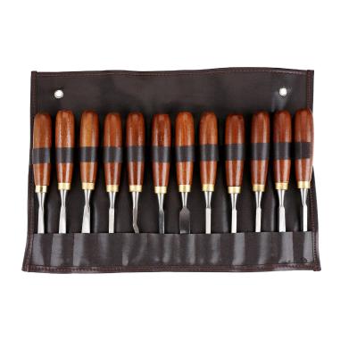 China Wood Carving Carving Woodiy Brand Chisel 12 Normal Tool Wood Hand Tool Kit Carving Gouge Set Carbon Steel Carving Chisels for sale