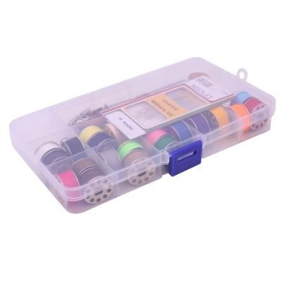 China Metal Bobbins Sewing Kit Supplier Convenient Tailoring Plastic Box for sale