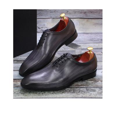 China New Men's Breathable British Cowhide Leather Oxford Business Handmade Leather Stylish Shoes for sale