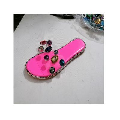 China Anti-odor wish rivet slippers women's shoes European and American foreign trade sandals flat bottom rhinestones for sale