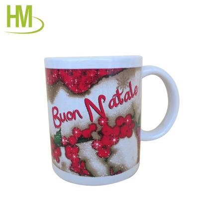 China Wholesale Christmas Coffee Mug Viable Ceramic Decal Promotional Gift for sale