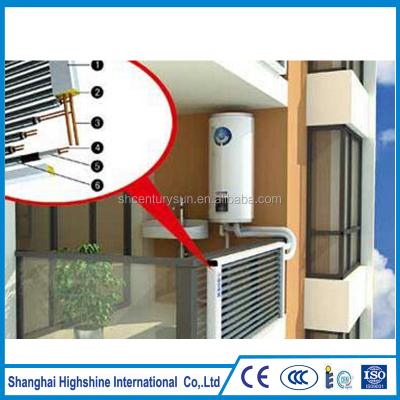 China Super Thermal Domestic Hot Water Heat Pipe U Slot And Pressurized Balcony Wall Mounted Solar Water Heating System For High Building for sale