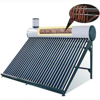 China Undefined Compact Non-pressurized Copper Coil Solar Water Heater Domestic Hot Water Heater With Auxiliary Tank for sale