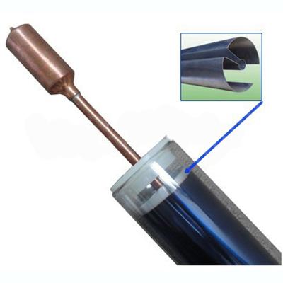 China Target tube solar collector solar thermal piece three with heat pipe copper print wad for sale