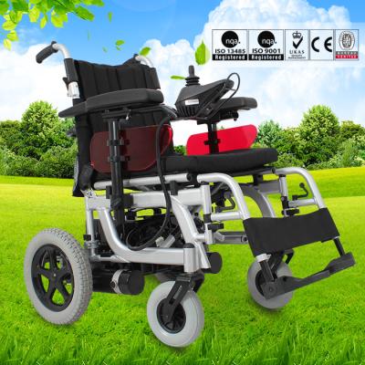 China Lightweight Electric Folding Wheelchair Spray Steel Material DLY-6012 for sale