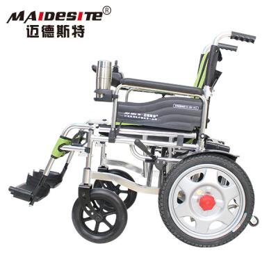 China Disabled People Portable Motorized Wheelchair Aluminum Alloy 1 Year Warranty for sale