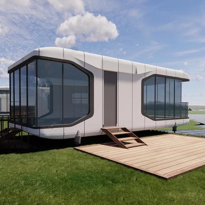 China Modern Commercial building space capsule container home house hotel 2 bedroom 1 bathroom 1 kitchen design container house for sale