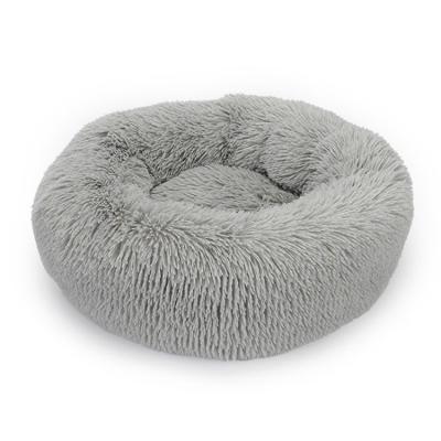 China Wholesale Custom Made Luxury Breathable Soft Plush Donut Cushion Warm Pet Cat Dog Bed Travel for sale