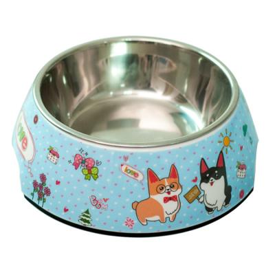 China Sustainable Wholesale Large Dog Bowl Stainless Steel Pet Bowls Dog Food Feeder With Logo for sale