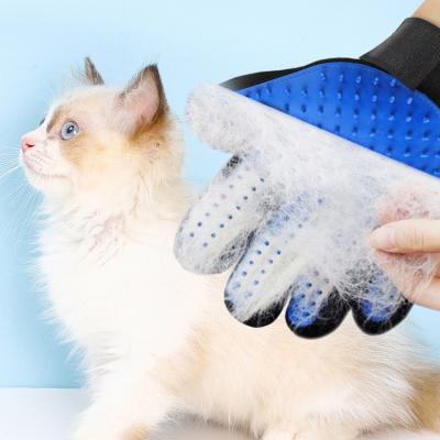 China Dogs Five Fingers Pet Hair Remover Pet Cleaning Brush Deshedding Rubber Pet Grooming Gloves For Dog Animals Bathing for sale