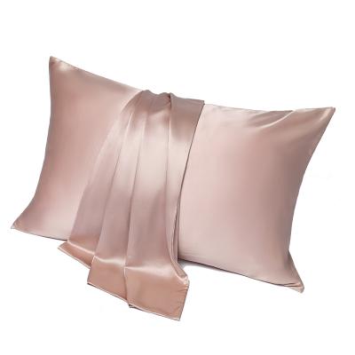 China Soft Home Textile 16 19 22 25 30 Momme Soft Home Textile 100% Silk Pillow Case Mulberry Pink With Hidden Zipper for sale