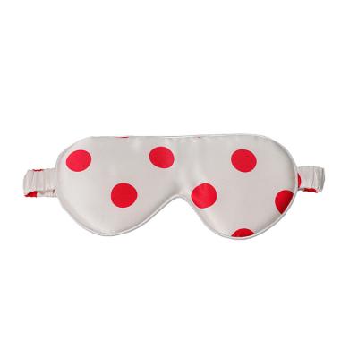 China Wholesale Anti-Wrinkle Dot Printing 100% Soft Silk Eye Mask 16/19/22 mm 6A Grade Mulberry Sleep for sale