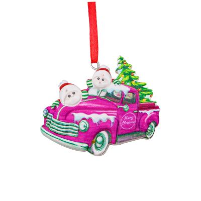 China New Resin Pickup Truck Resin Christmas Hanger OEM/ODM Christmas Gift for sale