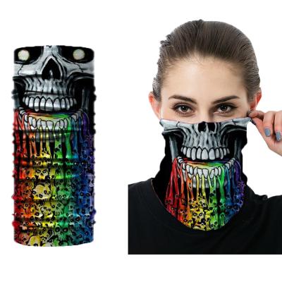 China Lightweight Universal Neck Cuff Design Skull Scarf Face Mask Tubular Fashion Bandana for sale