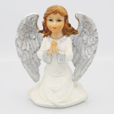 China Unique Lovely Baby Baptism Ornament Resin Statue Angel Girl Home Decoration, Personalized Christmas Ornament for sale