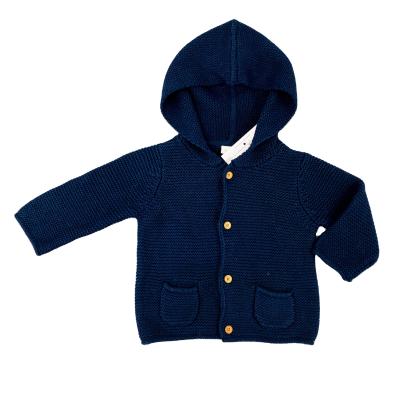 China Anti-pilling OEM Baby Boy Knitted Sweater Toddler Baby Hoodie Knitted Cardigan Anti-pilling for sale