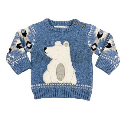 China 2020 Anti Wrinkle Kids Apparel Knitted Sweaters Boy Knit Patch Jacquard Sweater for sale