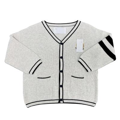 China Custom Anti-Wrinkle Anti-Wrinkle OEM Cardigan Kids Sweater Boys Kids Ribbed Cardigans for sale