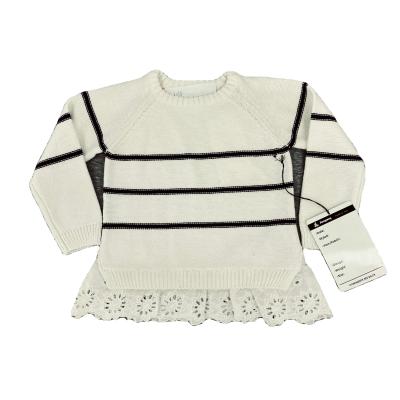 China 2020 Anti Wrinkle Ruffle Lace Baby Sweater Toddler Girls Sweater Kids Turtle Neck Sweaters for sale