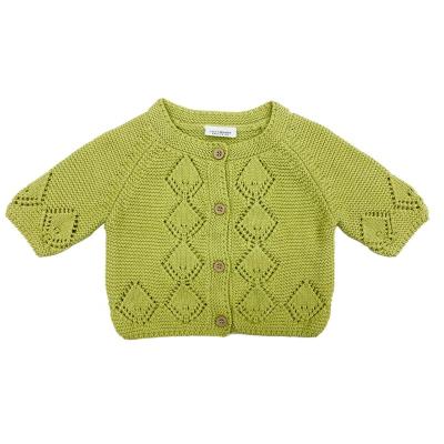 China . . ODM Good Quality Toddler Diamond Pattern Sweater Baby Solid Knitted Cardigan for sale