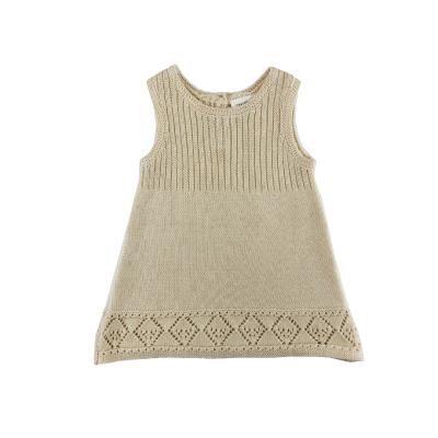 China . . ODM Beige Solid Duty Sweater Dress For Baby Princess for sale