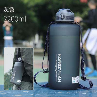 China 2022 water bottle 2l leak-proof wholesale viable tritan plastic with time markers outdoor sports bpa free motivational water bottle for sale