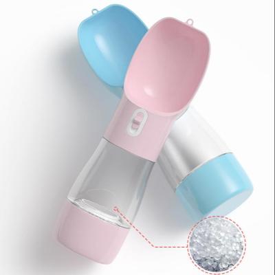 China Wholesale 2022 Travel Multifunctional Plastic Drinks Driver Portable Stored Dog Food Water Bottle for sale