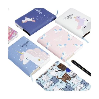 China Printed Cheapest Price Notebook For Student PU Cover Unicorn Notebooks Kids Stationery Custom Cute Diary Notebook for sale