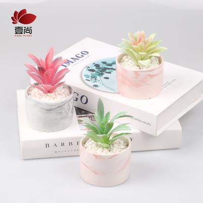 China ES1321 Minimalist Plants Artificial Bonsai With Potted Flower Arrangement Artificial Mini Hotel Home Decoration for sale