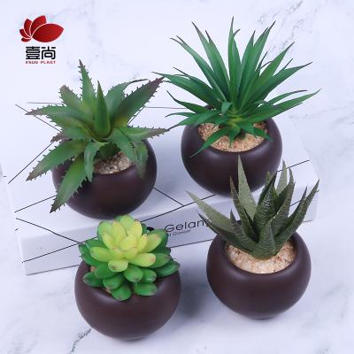 China Wholesale Minimalist ESUN ES1192 Ceramic Mini Landscape Artificial Succulent Plants for sale