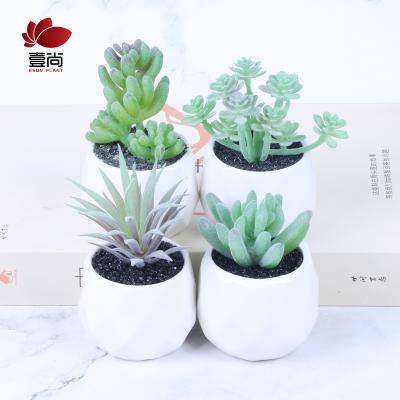 China New Style Eco-friendly Wholesale Cheap Home Decoration Artificial Ceramic Succulent Pot ES1156 for sale