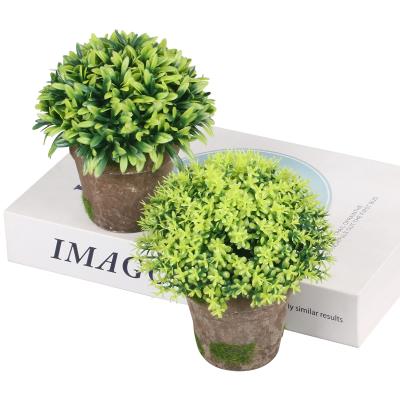 China 3 Pcs Eco-friendly Mini Artificial Potted Plants Small Artificial Succulents Plants For Office Decoration ES1252 for sale