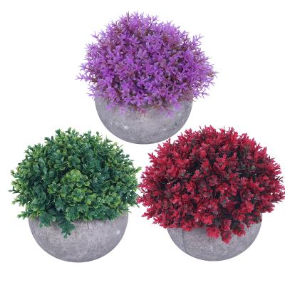 China Eco-friendly Mini Artificial Potted Plants Small Artificial Succulents Plants For Office Decoration ES1229-4 for sale