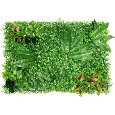 China Artificial Green Grass Plant Fake Wall Occasional Artificial Boxwood Hedge For Garden Decoration AG043 for sale