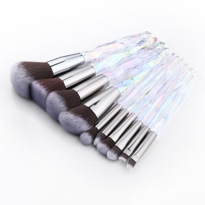 China FLD Professional Private Label 10Pcs Makeup Brushes Set Diamond Style Blush Eye foundation Make up brush for sale