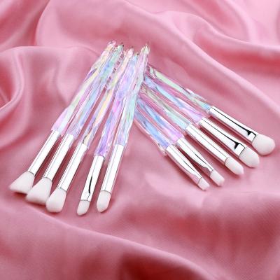 China 2019 New Crystal handle makeup brush set custom logo fashion angled eyebrow pencil Eye Eyeliner brushes set Private label for sale