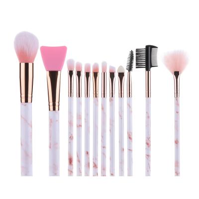 China FLD 12pcs Private label Marble Multifunction Makeup Brushes Set Maquiagem for sale