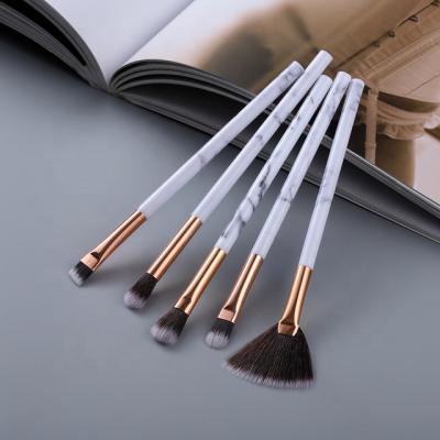 China FLD 5pcs Marble Custom Makeup Brushes Women Face Cosmetic Brochas for sale