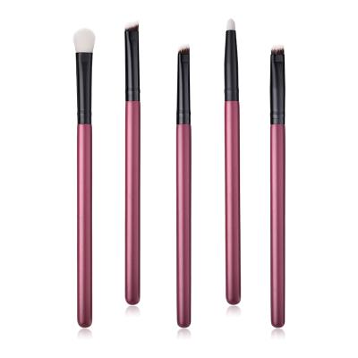 China FLD 5Pcs Private Label Wood handle Eye Makeup Brushes Set for sale