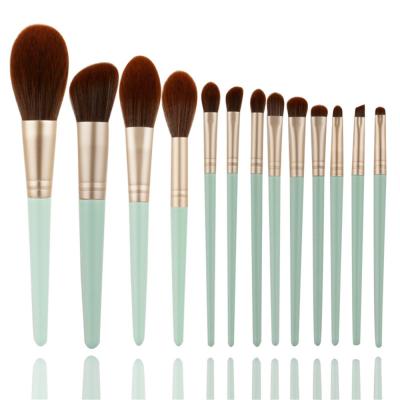 China FLD 13pcs High-end Wood Handle Profesional Makeup Brushes Set Private Label for sale