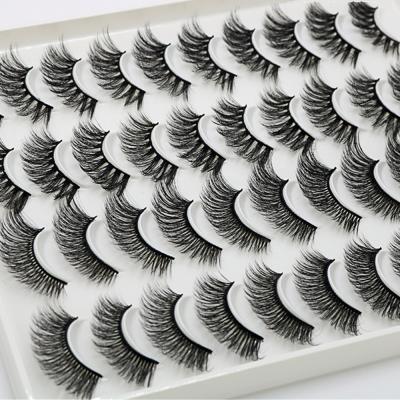 China FLD 20 Pairs/set 3D Mink Makeup Tool Fake False Eyelashes Wholesale for sale