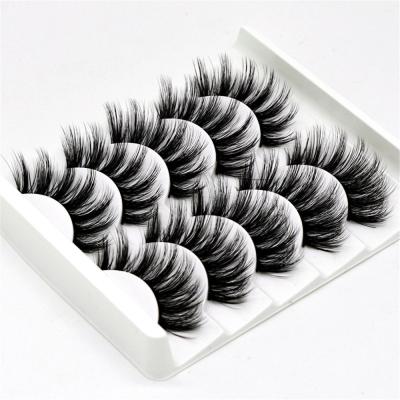 China FLD Wholesale Custom Private Label Logo 5Pairs/set 3D Soft Natural Hair False Eyelashes Te koop