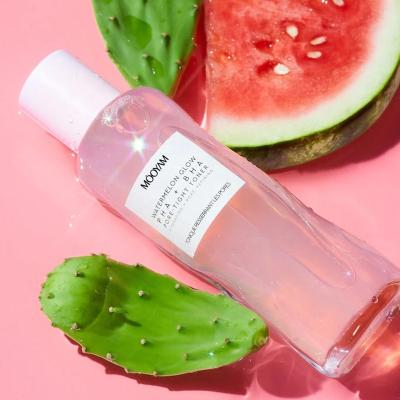 China Wholesale Bulk Organic Skin Toner Watermelon Glow Toner PHA+BHA Facial Toner Brightening Pore-Tight Toner for sale