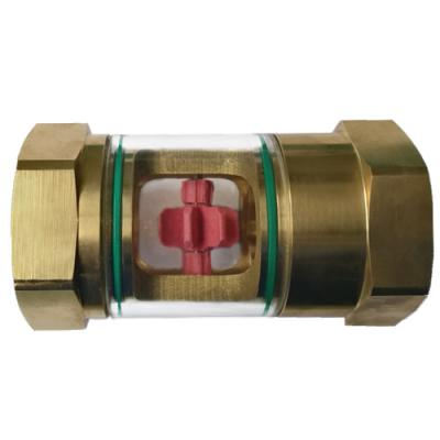 China Full Brass Visual Sight Glass Liquid Flow Indicator 1/8