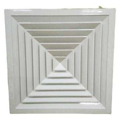 China Contemporary Square Round Ceiling Diffuser Parts Ceiling Air Diffuser 4 Way Supply Ceiling Air Diffuser for sale