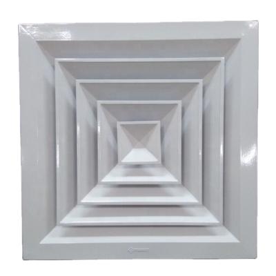 China Square Aluminum Truss 4 Way Vent Ceiling Diffuser With OBD Ceiling 4 Way Diffuser for sale