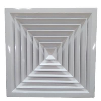 China HVAC Air Conditioning Rustic Aluminum Alloy Square 4 Way Supply Air Diffuser Ceiling Diffuser for sale