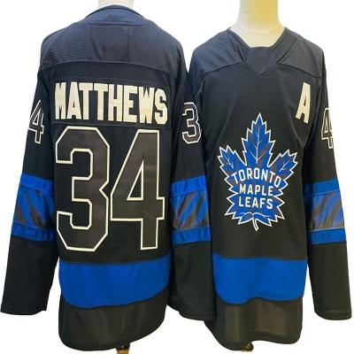 China Shirts & New Cheap Wholesale Toronto Maple Leaf Tops Ice Hockey Jerseys 34 Auston Matthews 16 Marner 91 Tavares Nylander Campbell for sale